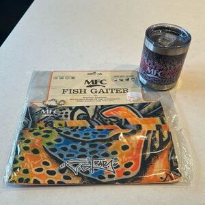 MFC fish gator new SPF 20 MFC insulated 10 oz mug new BERN SUNDELL, cup lid.